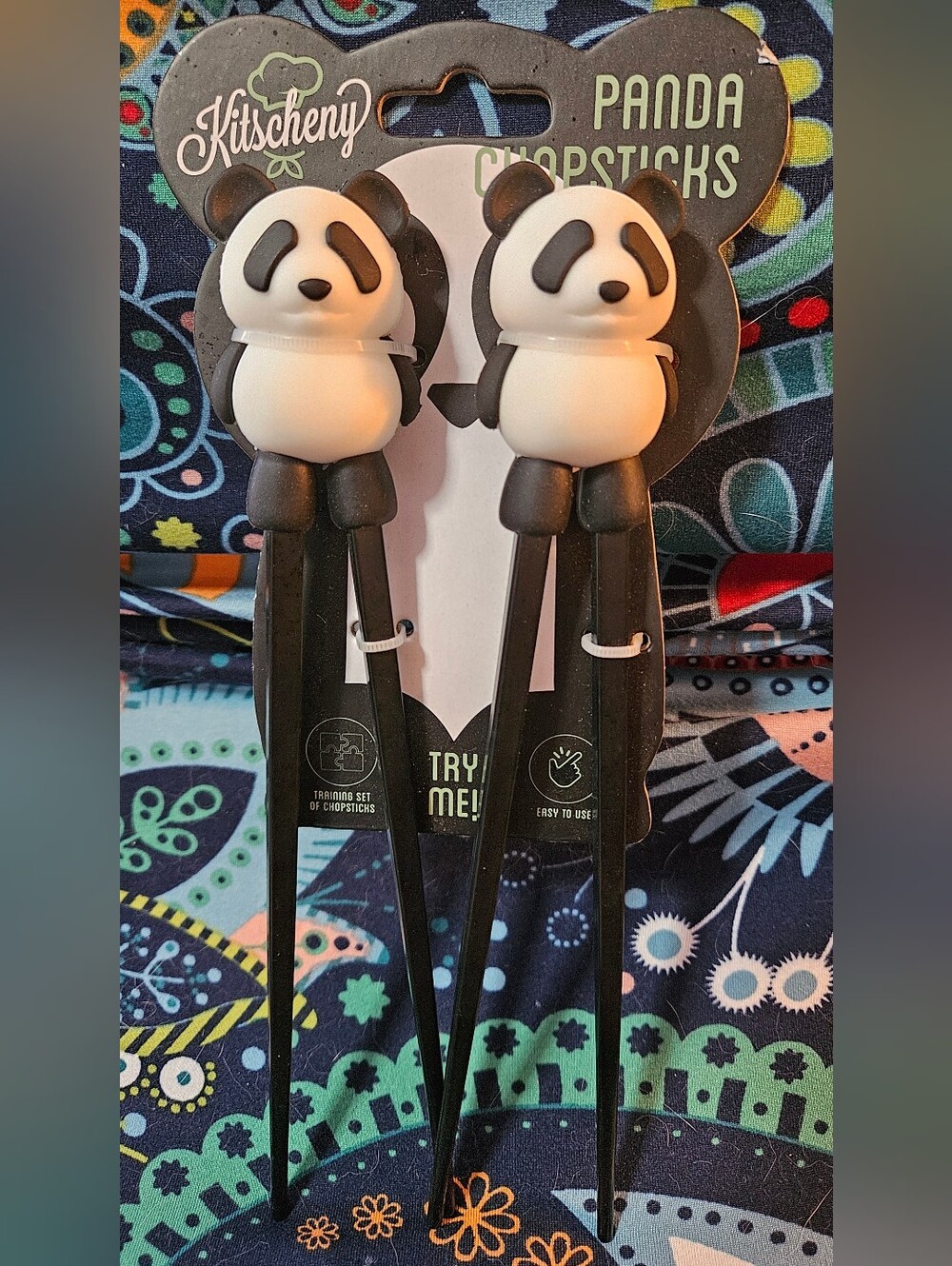 Kitscheny 2 Pairs Of Panda Training Chopsticks